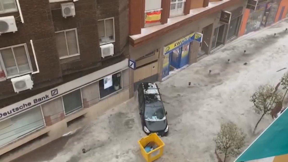 Las tormentas causan graves daños en Madrid.