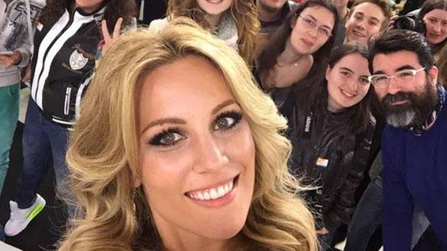 Edurne, en los estudios de TVE.