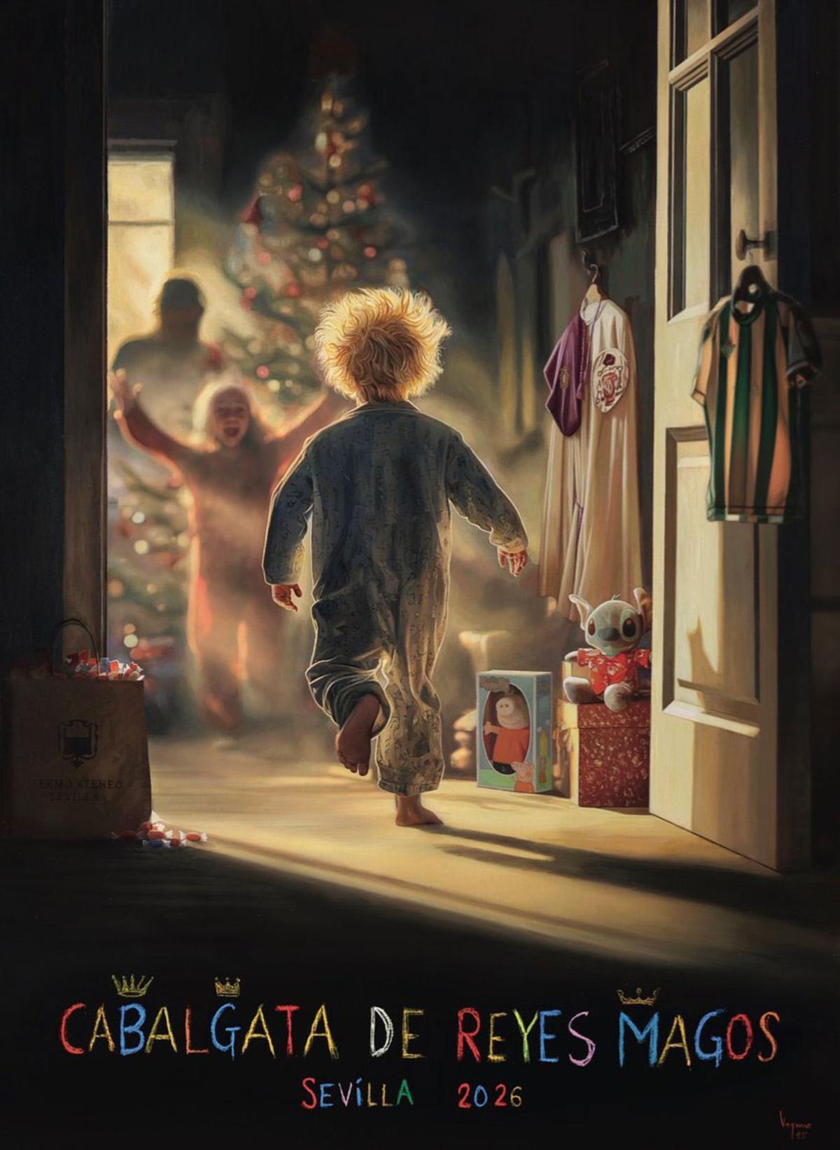 El cartel de la Cabalgata de los Reyes Magos de Sevilla 2026.