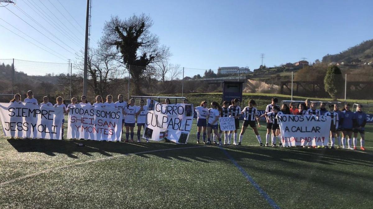 Nueva jornada reivindicativa del equipo femenino del Covadonga | A. M.