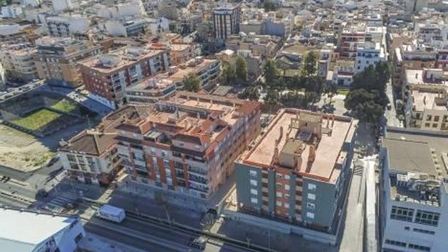 Imagen aérea del casco urbano de Bigastro