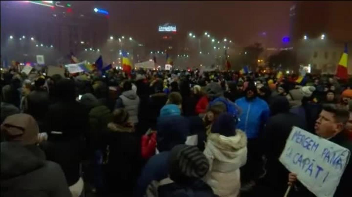 Manifestacions contra el Govern a Romania.