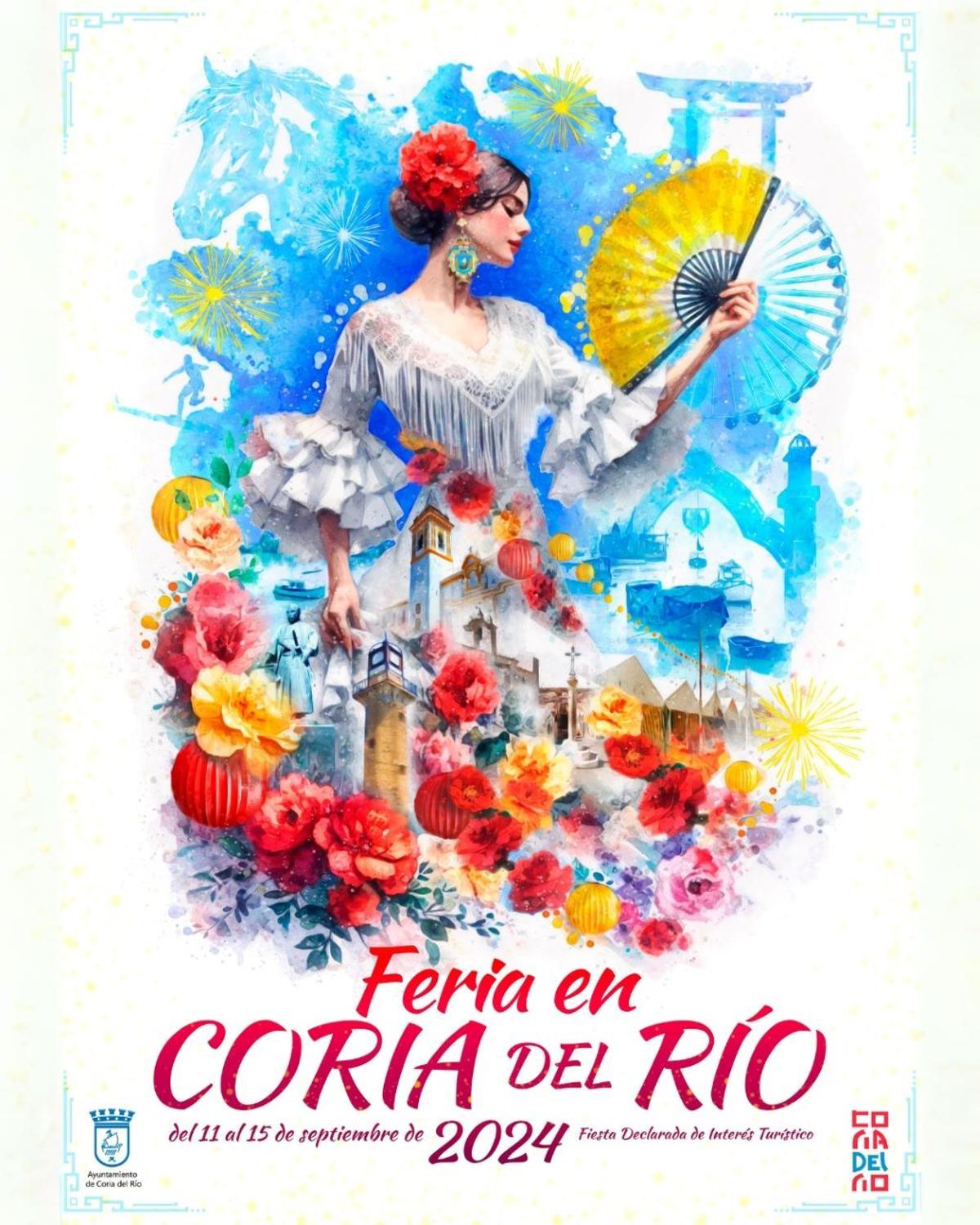 Cartel de la Feria de Coria del Río 2024.