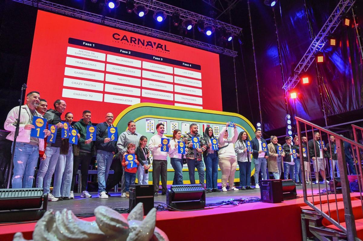 Orden de los concursos del Carnaval de Las Palmas de Gran Canaria 2026