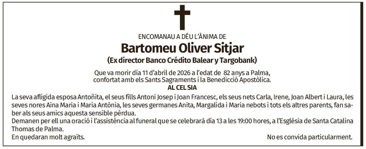 Bartomeu Oliver Sitjar