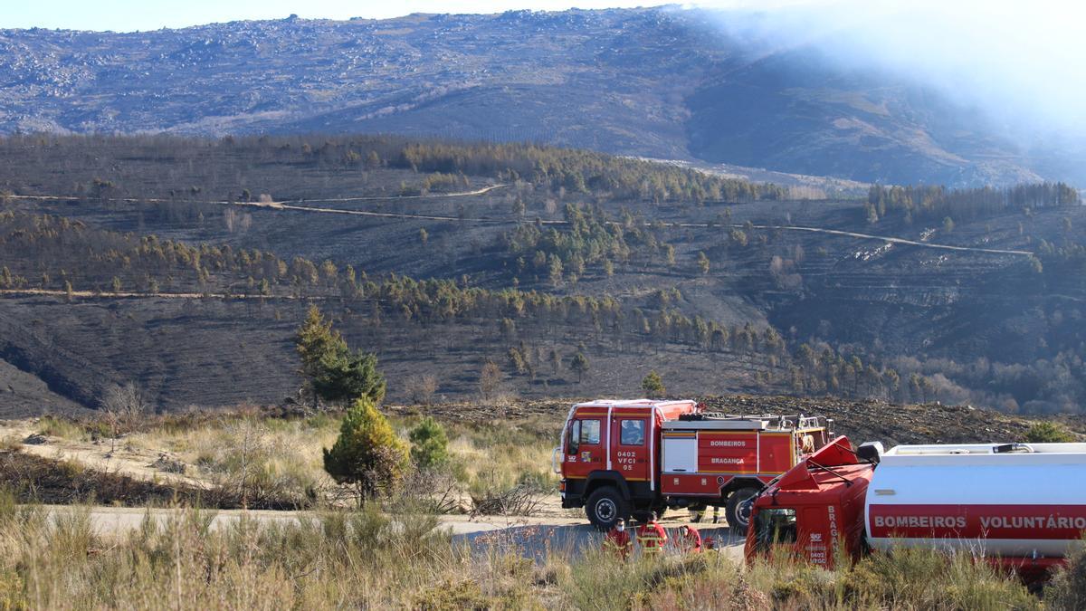 Incendio de Hermisende y Portugal