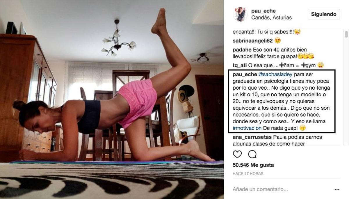 Paula Echevarría estalla frente a las críticas de Instagram