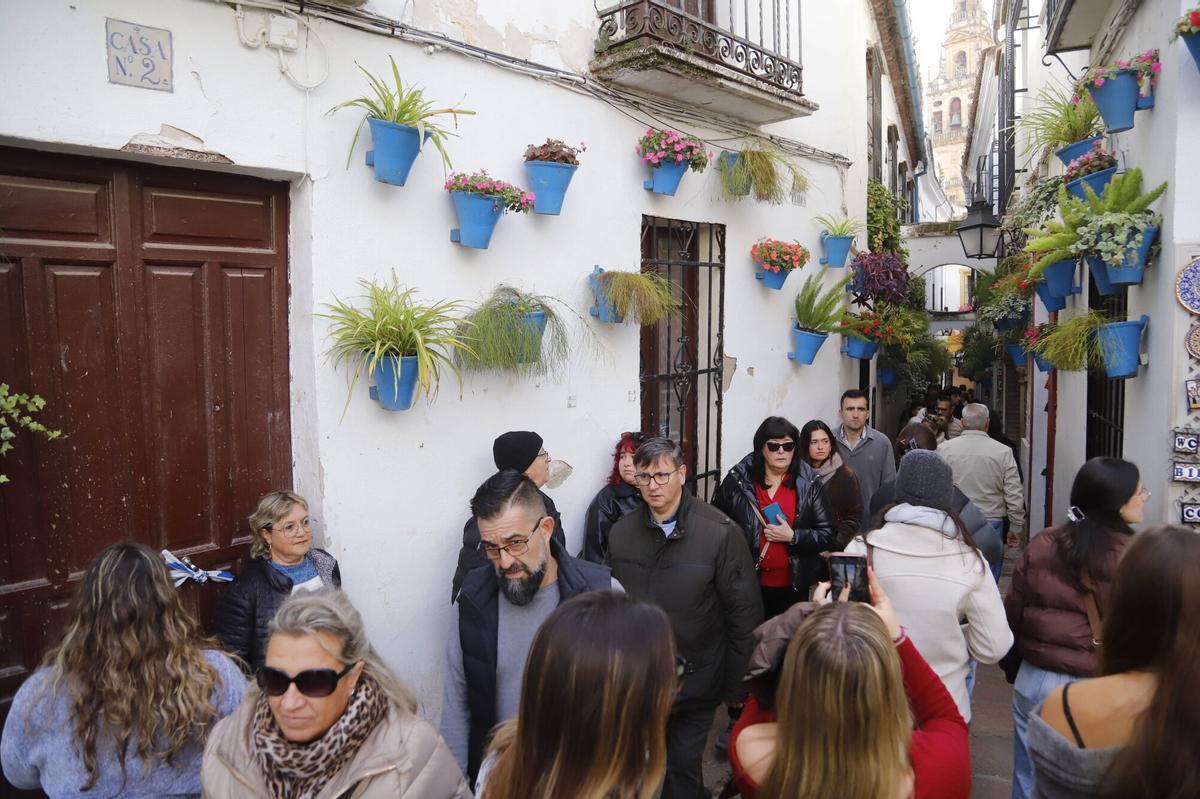 Turistas en la Calleja de las Flores.