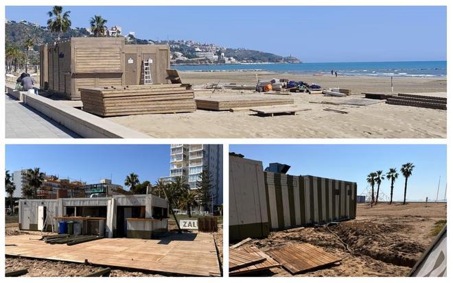 GALERÍA I El montaje de los primeros chiringuitos de Benicàssim, en imágenes