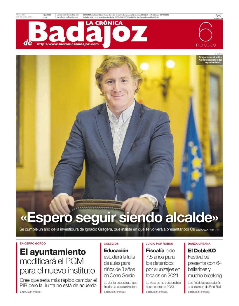 Consulta la portada correspondiente al día 6 de julio del 2022