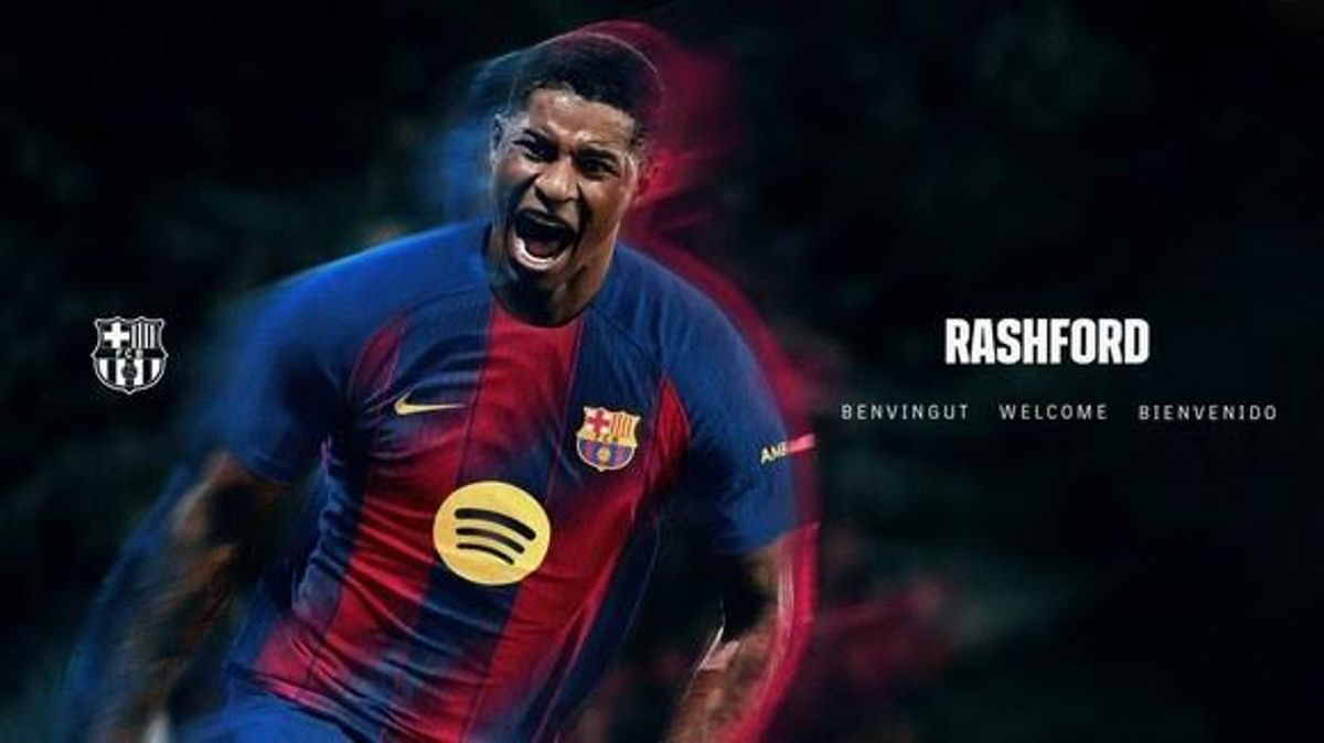 La imagen con la que el Barça ha anunciado el fichaje de Marcus Rashford. La imagen con la que el Barça ha anunciado el fichaje de Marcus Rashford.