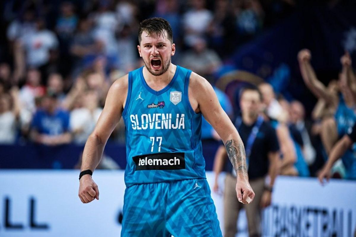 Luka Doncic, con la selección de Eslovenia.