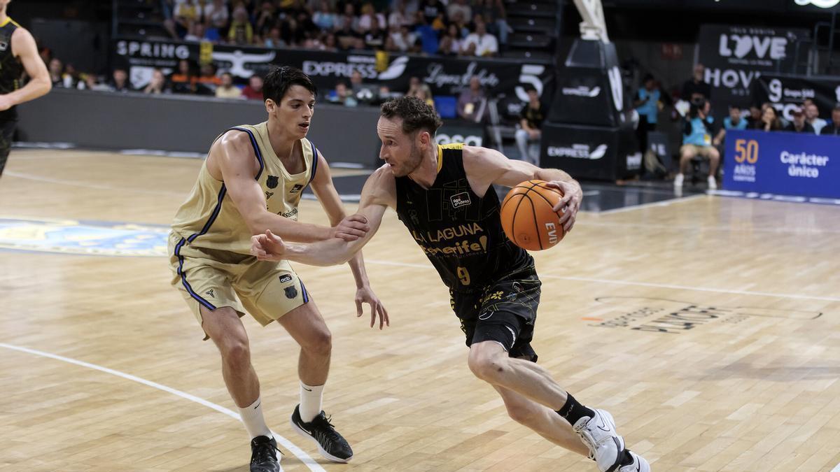 Marcelinho Huertas, en su último partido de esta temporada.