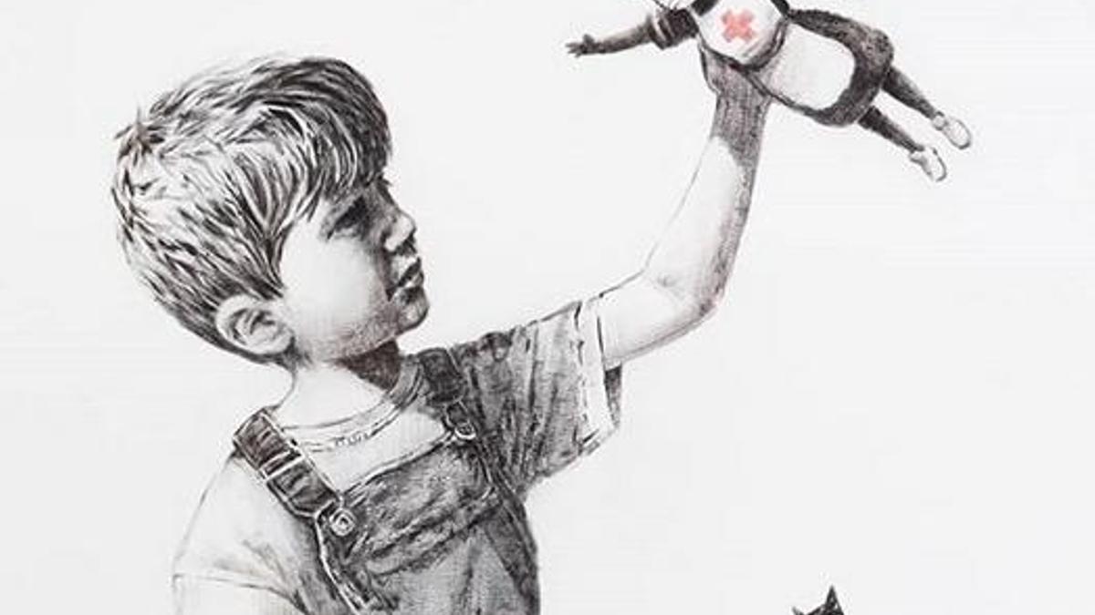 El homenaje de Banksy a los superhéroes del coronavirus