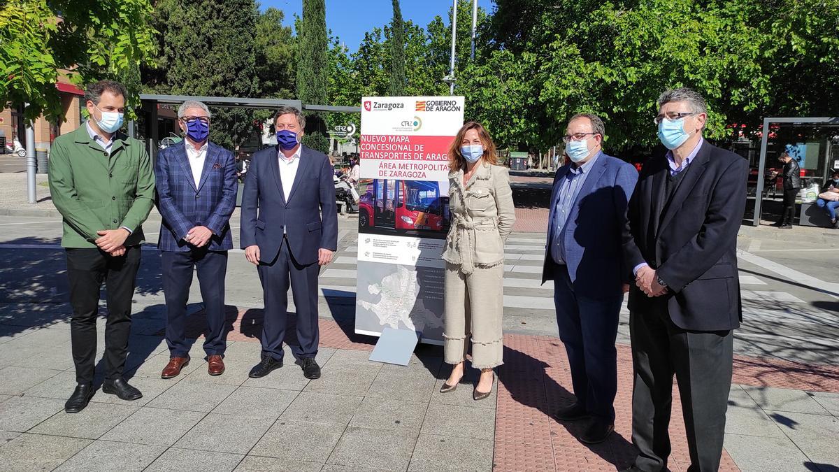 Presentación de las mejoras en el transporte del Área Metropolitana de Zaragoza.