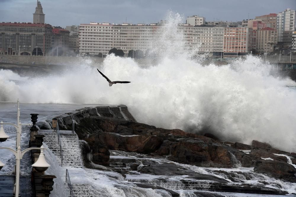 Temporal de viento en A Coruña