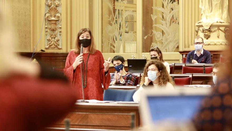 Armengol, hoy en el Parlament.