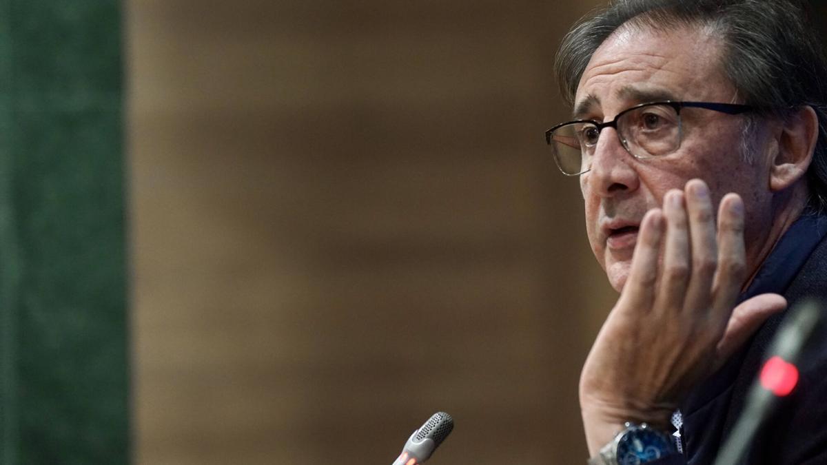 Presentación de Juan Francisco Funes como nuevo entrenador del Málaga CF