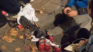 Menores haciendo botellón.