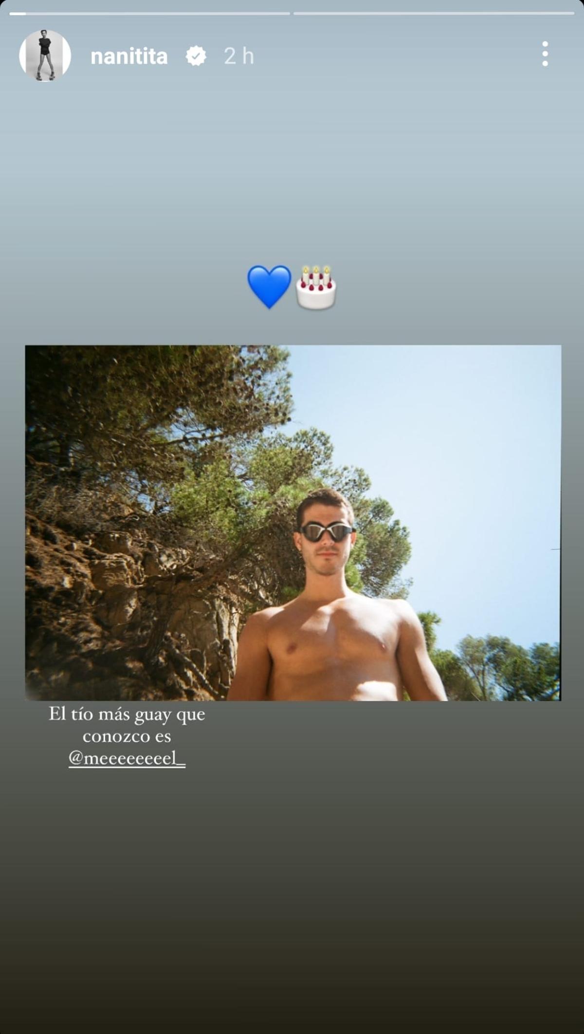 Anna Castillo felicita a Álvaro Mel por su cumpleaños.