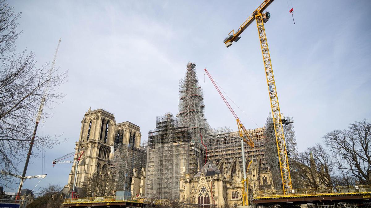Las obras en la catedral de Notre Dame.