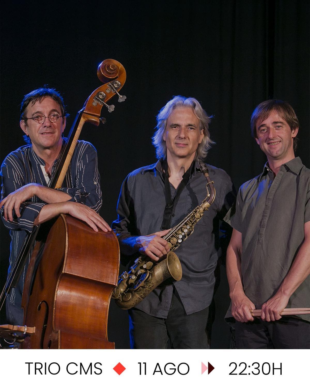 El jazz de «CMS Trio» serà gratuït a la plaça del País Valencià
