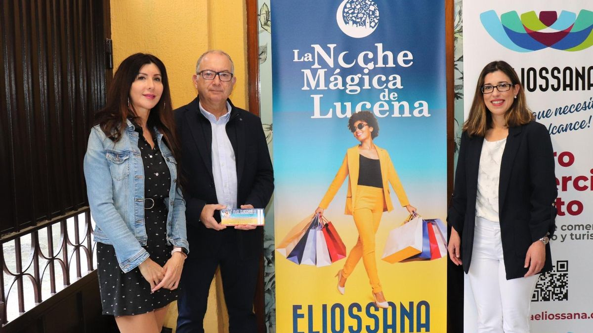 Presentación de la Noche Mágica de Lucena, organizada por el Centro Comercial Abierto Eliossana.