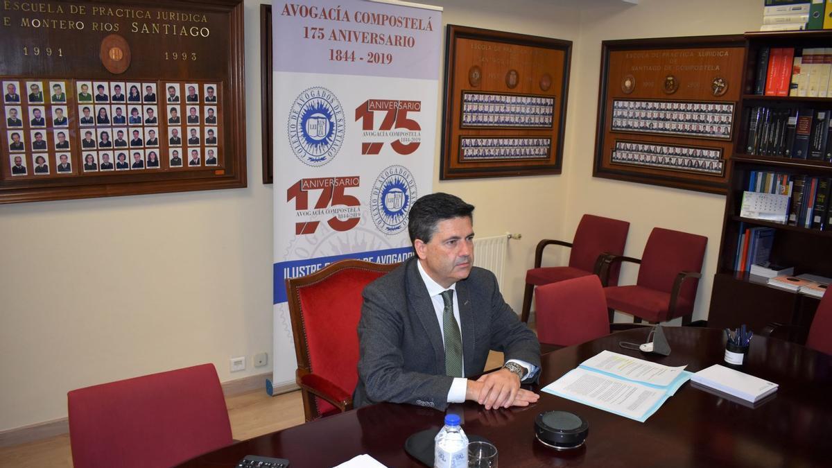 Francisco Rabuñal, decano dos letrados compostelanos.