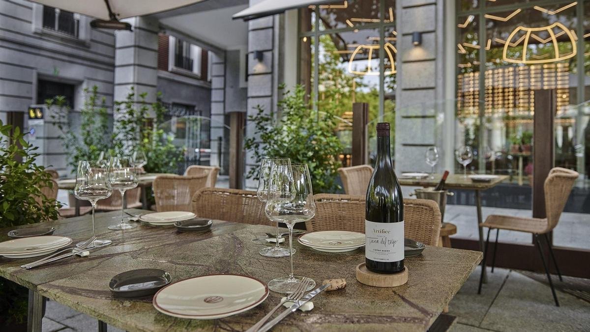 La terraza de Berria, uno de los sitios favoritos de los chefs en verano.