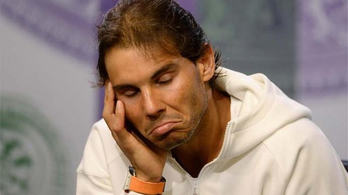 Rafa Nadal, decepcionado por su eliminación en Wimbledon