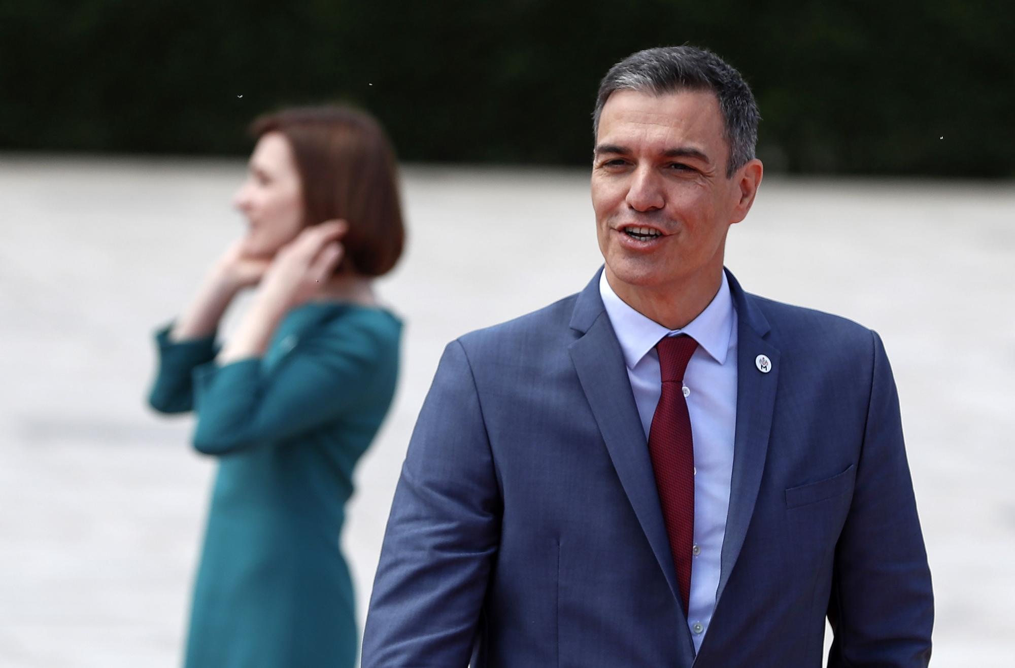 Pedro Sánchez en la cumbre de Moldavia