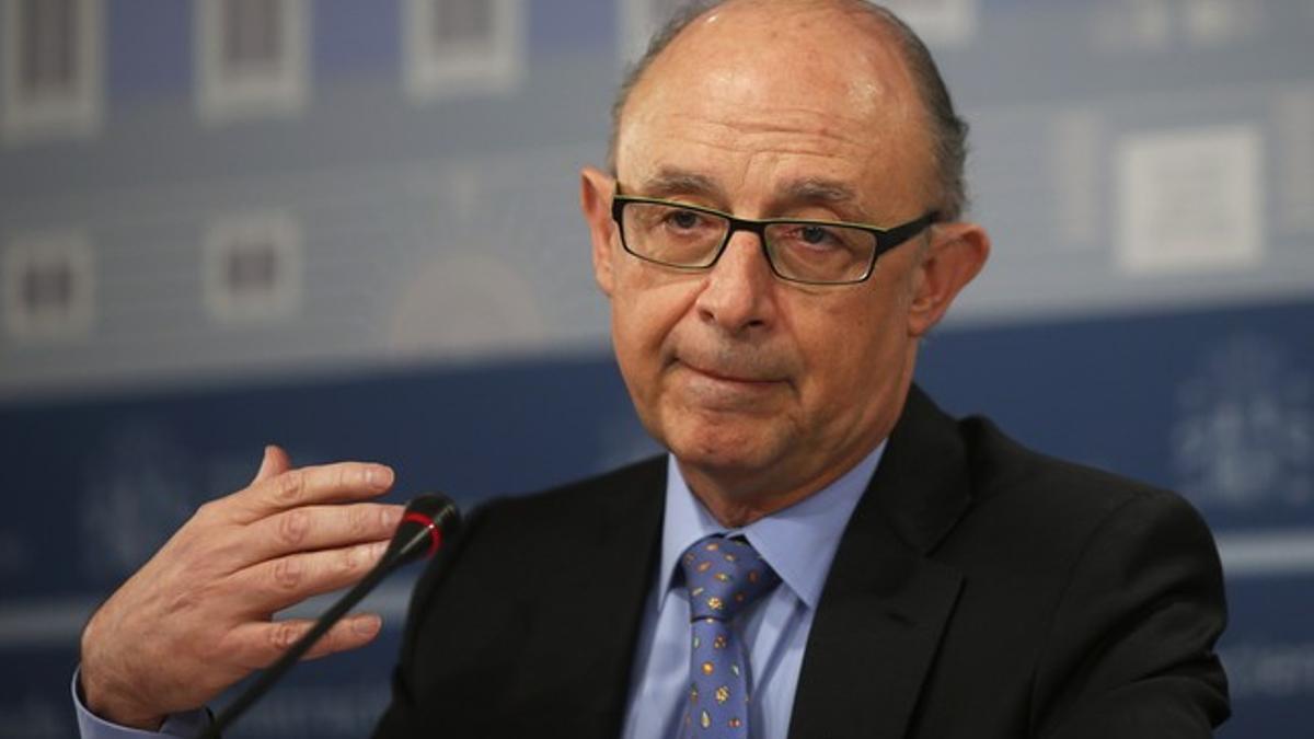 Cristobal Montoro, durante una conferencia, el 28 de febrero.