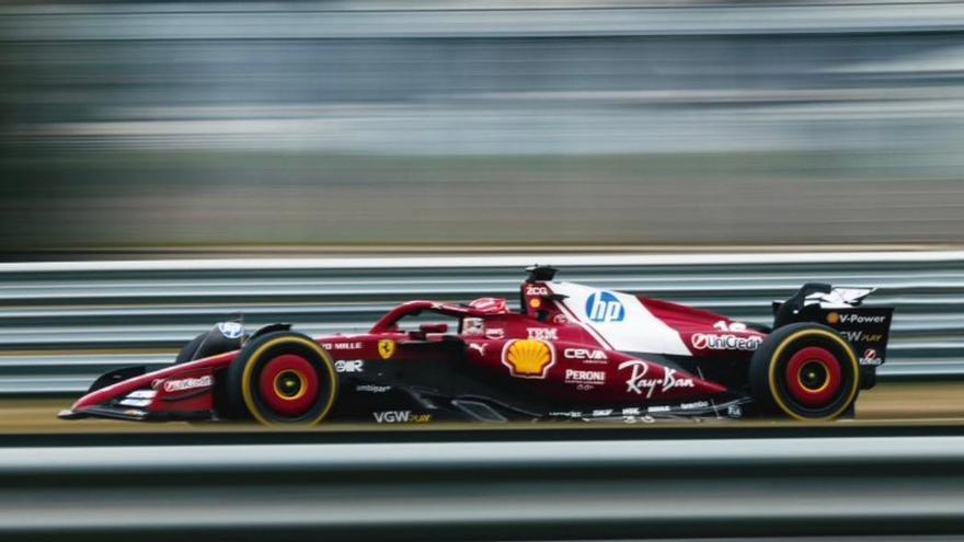 Hamilton y Leclerc estrenan en pista el nuevo Ferrari SF-25