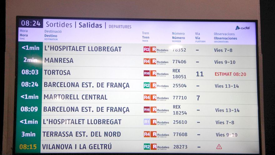 La vaga dels sindicats minoritaris i una avaria a l’R2 Sud provoquen un nou matí d’incidències a Rodalies