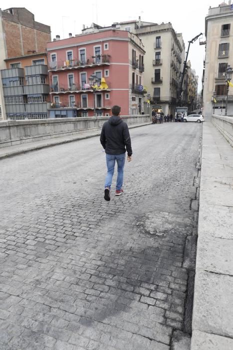 Girona intenta tornar a la normalitat després de la segona nit d'aldarulls