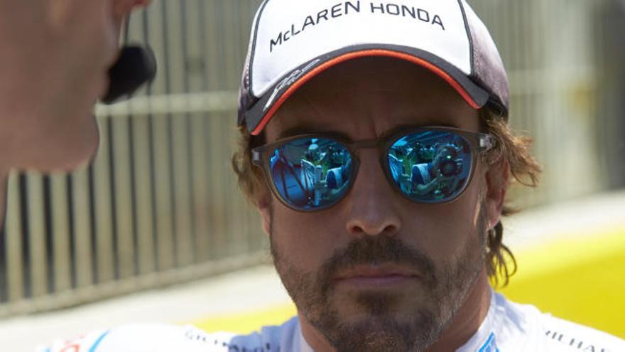 Fernando Alonso en el circuito de Montmeló.