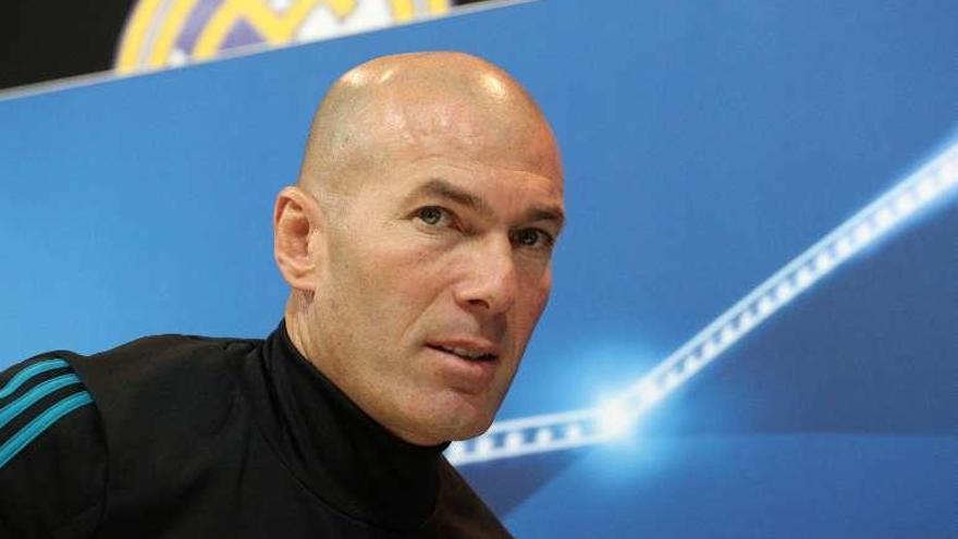 Zidane, ayer en rueda de prensa.