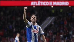 Edu Expósito celebrando su gol en el Metropolitano