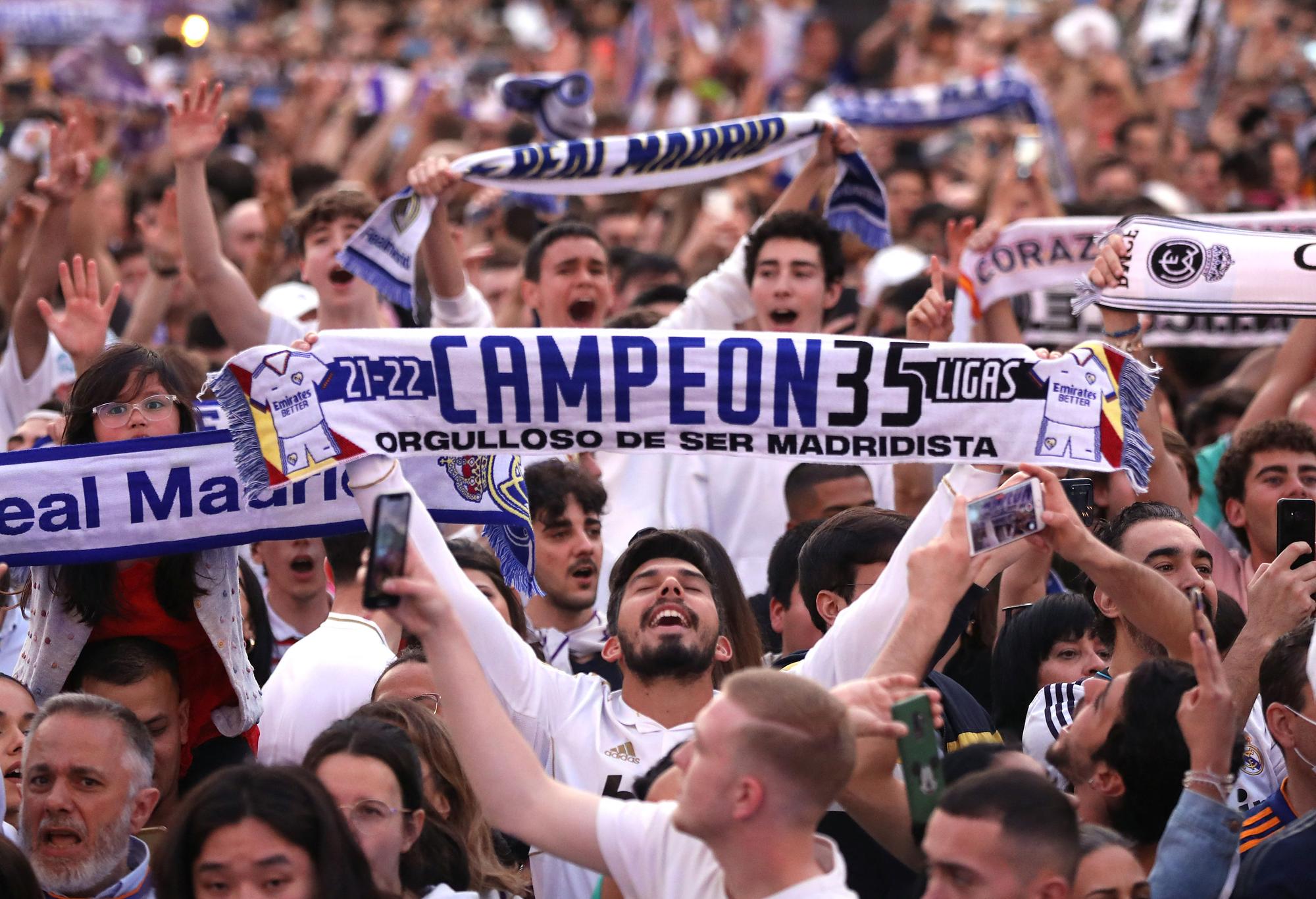 LaLiga - Real Madrid celebrate winning LaLiga