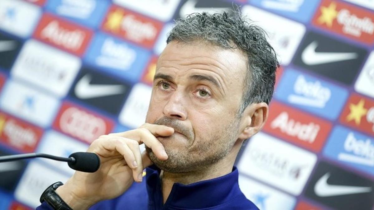 Luis Enrique en rueda de prensa previa al partido de Copa