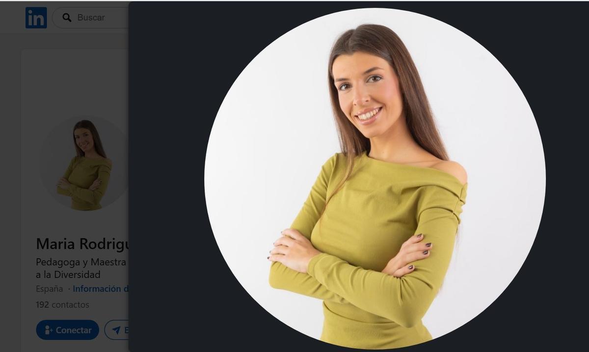 Asi se presenta María Rodriguez Bueno en el perfil profesional