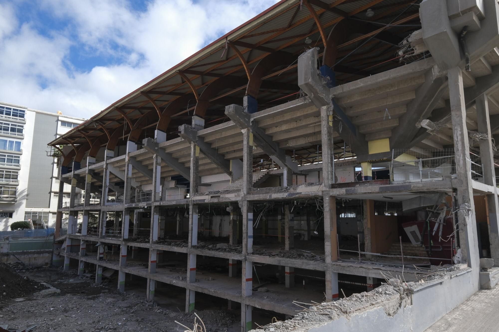 Estado de las obras de demolición del Centro Insular de Deportes