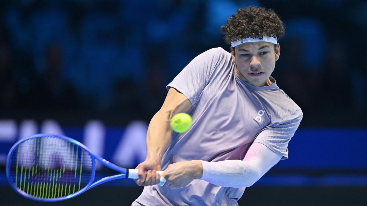 Ben Shelton, durante el duelo ante Felix Auger-Aliassime