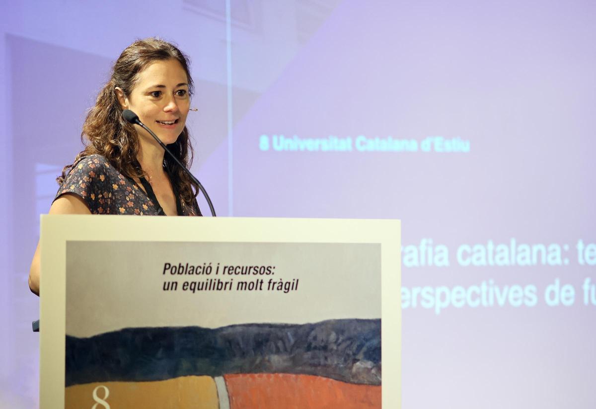 Mariona riera-Lozano, investigadora del Centre d'Estudis Demogràfics de la UAB, a Manresa