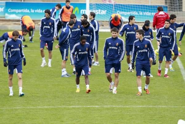 Entrenamiento del lunes del Real Zaragoza