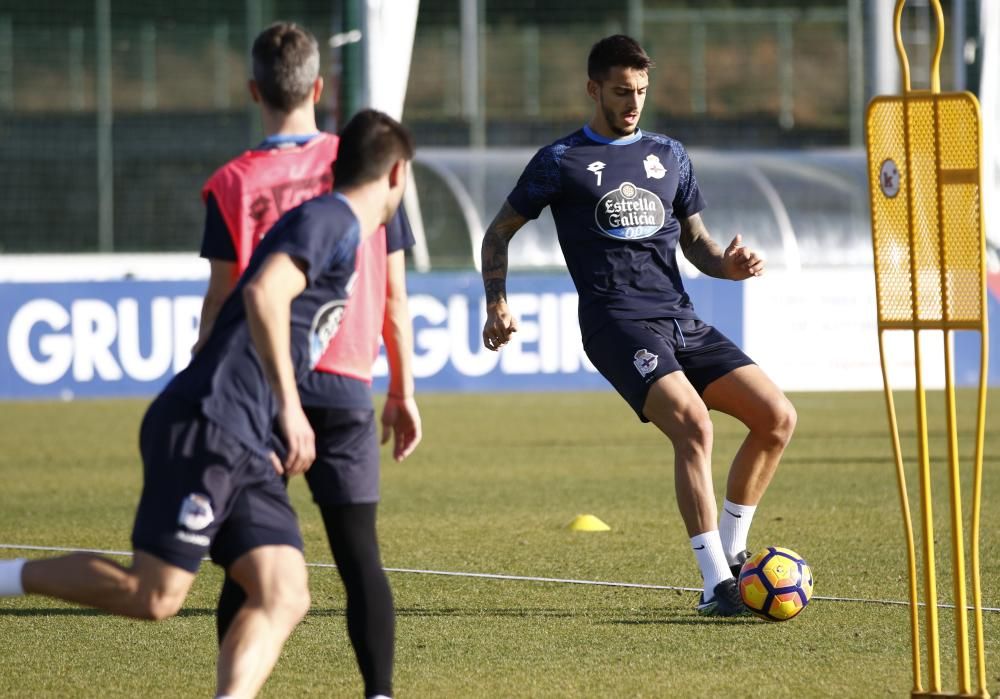 El Dépor trabaja el día tras el golpe del Bernabéu