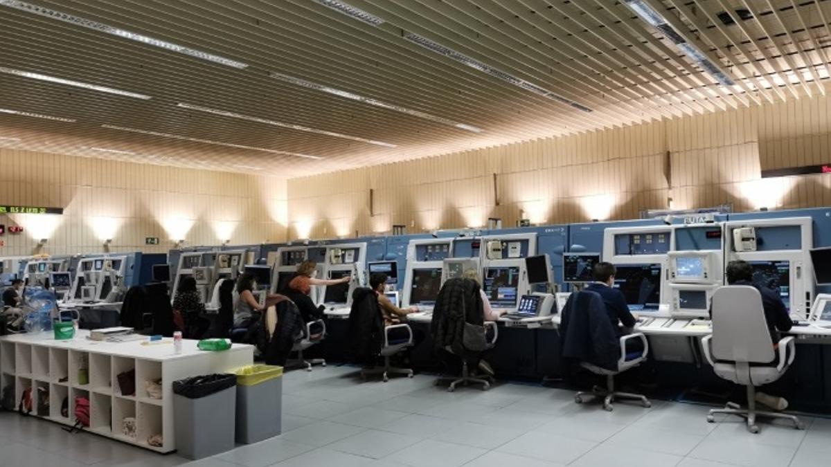 Prueba de carga realizada en el Centro de Control de Enaire en Madrid en marzo 2021