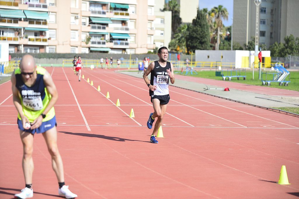 Pruebas de atletismo nacional en la pista de atletismo de Cartagena este domingo