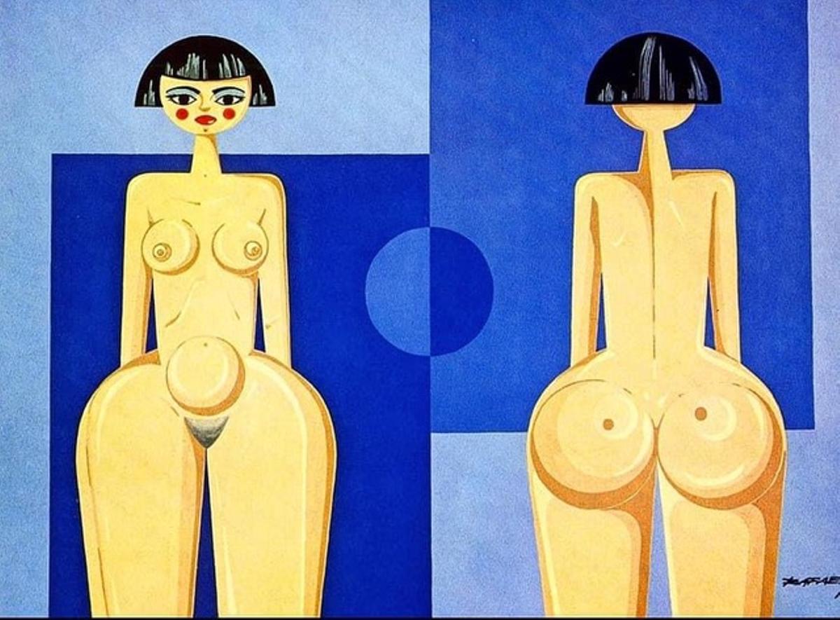 Una de las obras que conforman la exposición de Rafaely en Arucas.