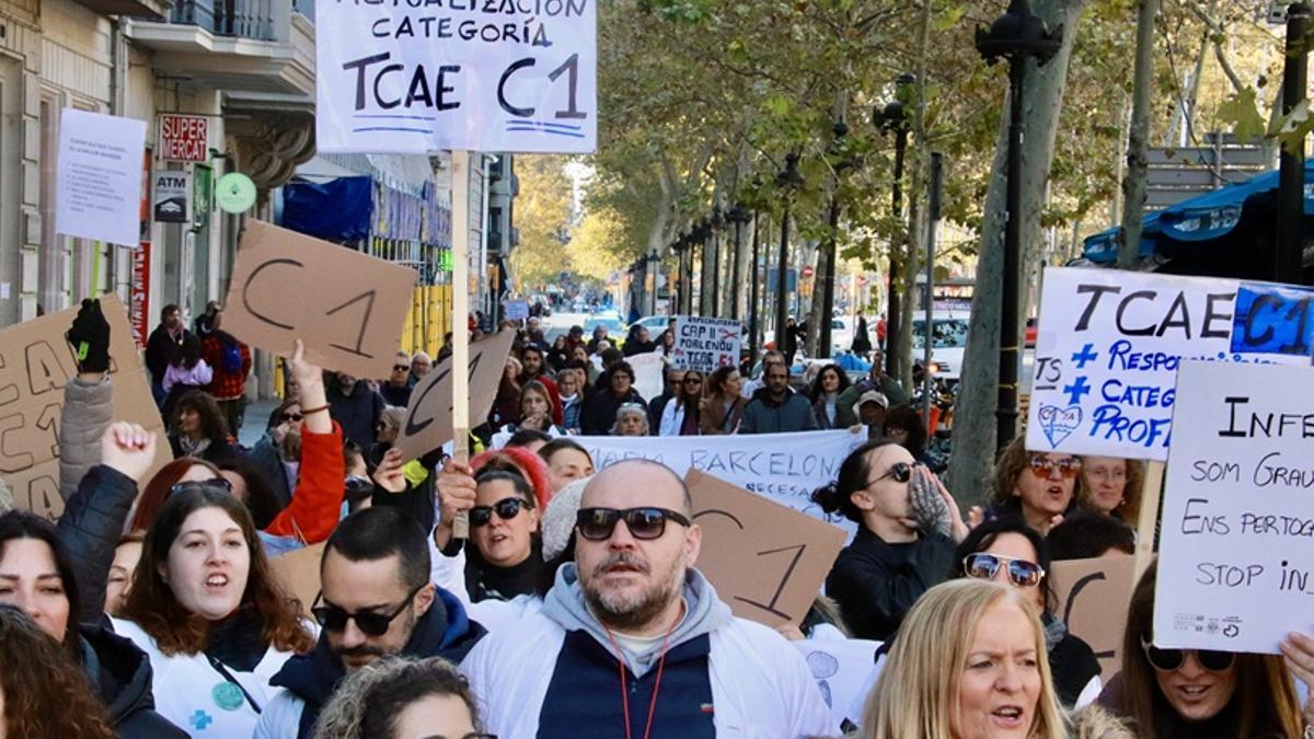 Protesta de las enfermeras.